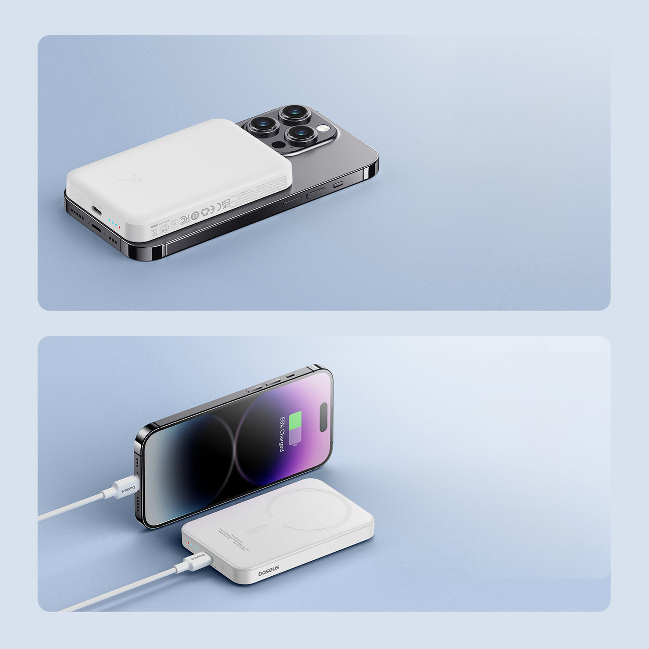 BASEUS Power Bank 5000 mAh 20W, Mini Magnetic /бял/ - P10022107223-00